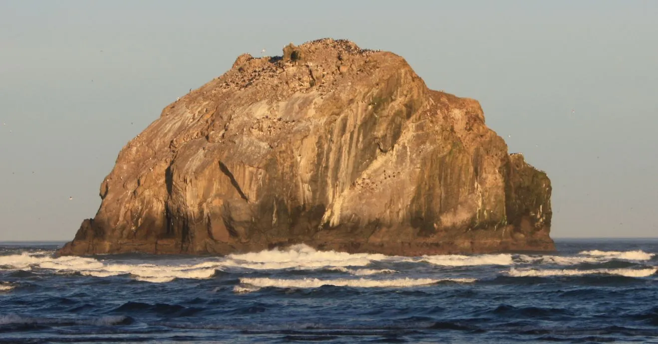 Face Rock formation at golden hour